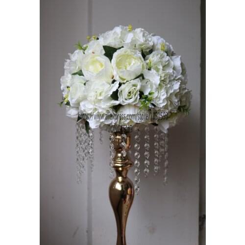Hot 30cm 10pcs/lot Artificial wedding road lead flower ball Wedding table flowers Foam Center flower decoration ball TONGFENG