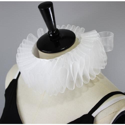 Linbaiway Fashion White Fake Collars Women Shirt Detachable Collars Sweater Half Shirt False Collars Neck Ruff Shawl Faux Collar
