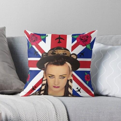 Boy george Throw Pillow Cushion Cover Polyester throw pillows case on sofa home living room car seat decor 45x45cm