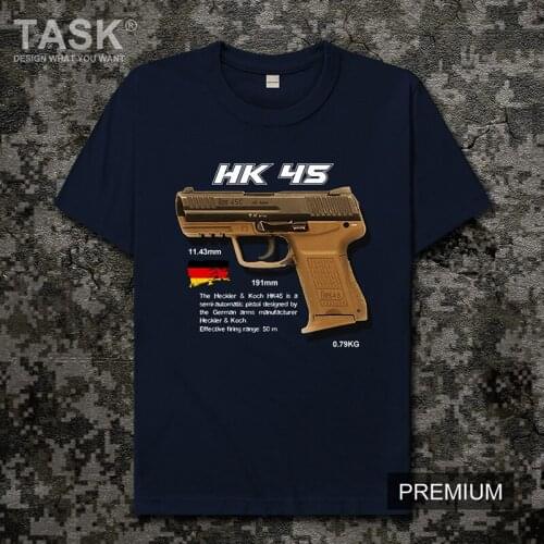 Pistol Series HK45 Germany Special Weapons GSGO jedi game fans cotton Sleeve Tees summer O-Neck t-shirt mens sports streetwear