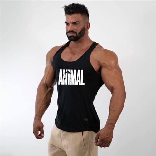 Men Bodybuilding Tank Tops Gym Workout Fitness Cotton Sleeveless shirt Running Clothes Stringer Singlet Male Summer Casual Vest