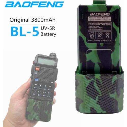 100% Original Baofeng UV-5R 3800 mAh Enlarge BL-5 7.4V Rechargeable Li-on Battery for Baofeng UV 5R UV5R UV-5RE Plus BF-F8
