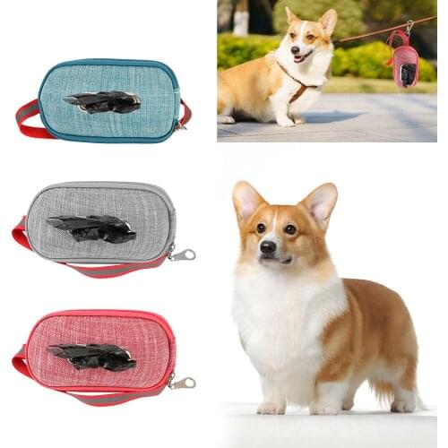 Portable Dog Poop Bag Dispensers Waste Carrier Pet Pick-Up Bags Holder Cleaning Waste Garbage Box With Rope