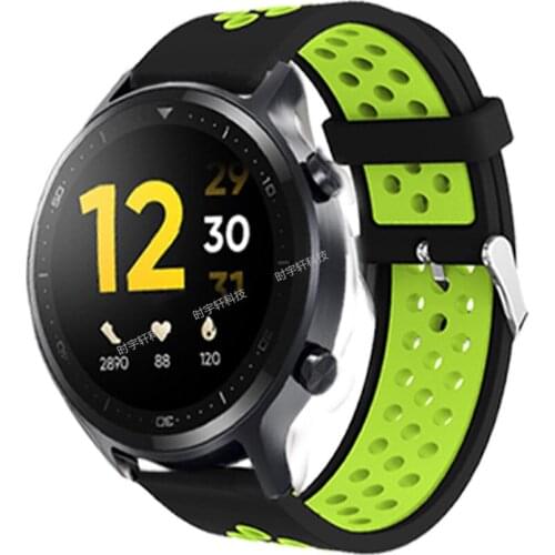 For Realme Watch S Wristband Sport Silicone Replacement Watchband For Realme Watch Strap Bracelet 20/22mm Breathable correa