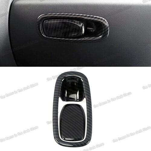 Carbon fiber abs car gloove box storage handle switch for volvo xc60 2017 2018 2019 2020 2021 2022 accessories interior auto