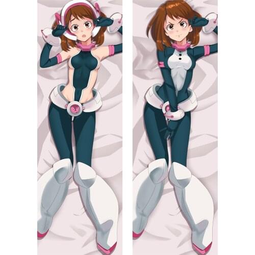Anime My Hero Academia Ochaco Uraraka Dakimakura Fullbody Pillow Case Two-Side Printed Hugging Pillow Cover Decorative 6 Sizes