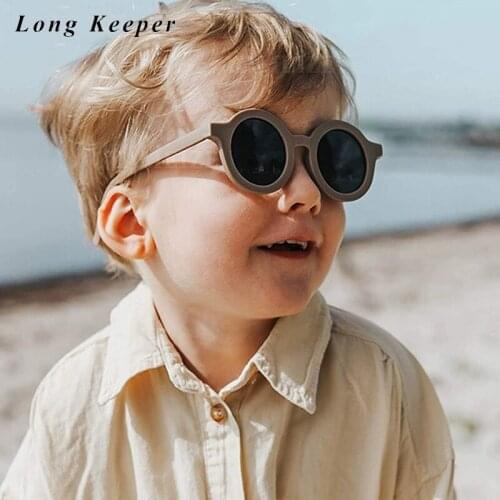LongKeeper Lovely Round Kids Sunglasses Girls Boys Children Glasses Men Vintage Sunglasses Fashion Retro Lentes De Sol UV