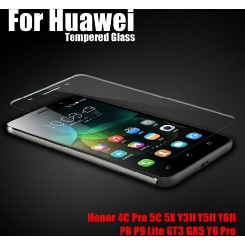 Tempered Glass For Huawei Film P9 Lite P8 GT3 GR5 Y3 II Y5 II 2 Y6 II Pro Honor 7 Lite 4C Pro 5C 5X Screen Protector Front Cover