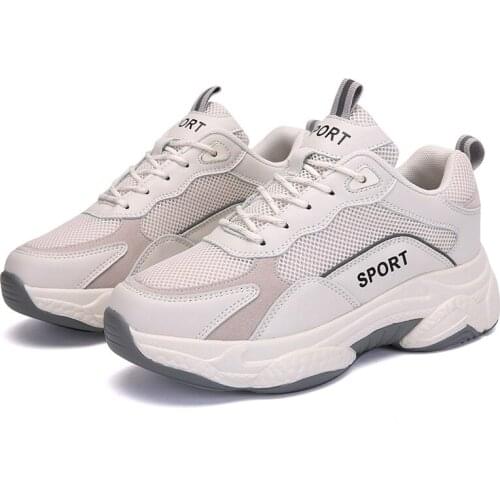 2021 Fashion Ladies Platform Sneakers Breathable Mesh Platform Shoes Ladies Sneakers Basketball Shoes Women Zapatillas Mujer
