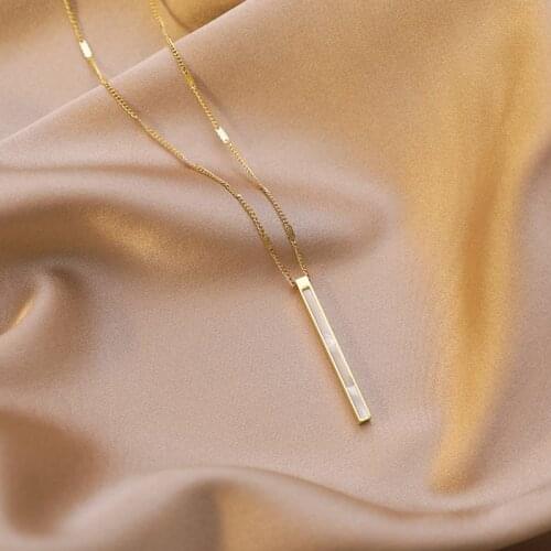 2020 New contracted Korean fashion senior geometric modelling Pendant necklace elegant fine metal Party Women necklace Jewelry