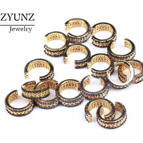 4 Pairs, Earcuffs Stackable Zirconia Circle Clip On Earrings No Pierced Ear Cuff Crystal C Shaped Party Wedding Jewelry