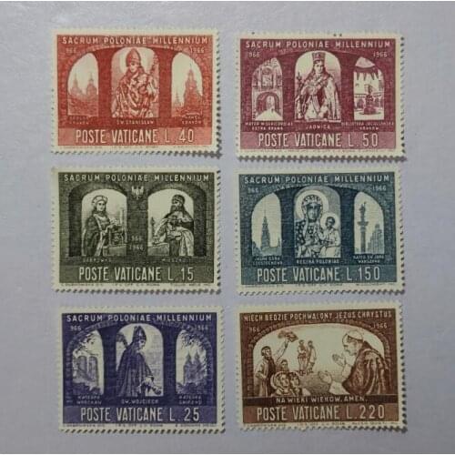 A13 6PCS vatican, 1966, Post Stamps Postage Collection
