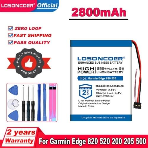2100mAh Battery For GARMIN Edge 200 205 500 520 Edge Explore 820 010-01626-02 361-00043-00 361-00043-01 361-0043-00 GPS 520 Plus