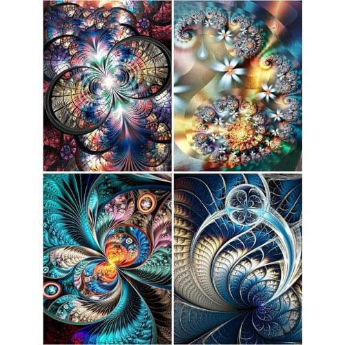 5D DIY Diamond Painting Full Landscape Abstract Flower Diamond Mosaic Stitch Interior Painting Art Picture Handicraft Home Decor