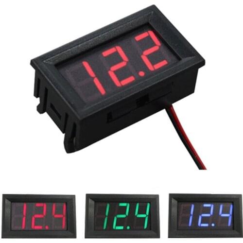 Thre/Two wire DC voltmeter DC3.5V-30.0V digital voltmeter 0.56 LED digital tube digital display meter