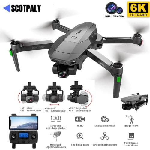 Smart SG907 Max Drone 6K Aerial Camera GPS Height Hold Foldable Professional 3-Axis Gimbal Brushless Quadcopter Rc Helicopter