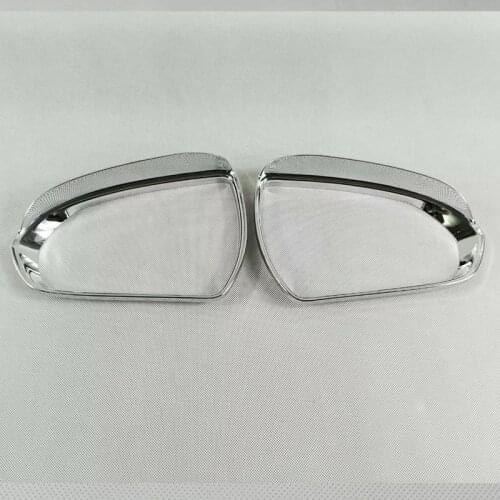 ABS Chrome For Hynudai Solaris 2 2017 Car Accessories rearview mirror block rain eyebrow Cover Trim Styling
