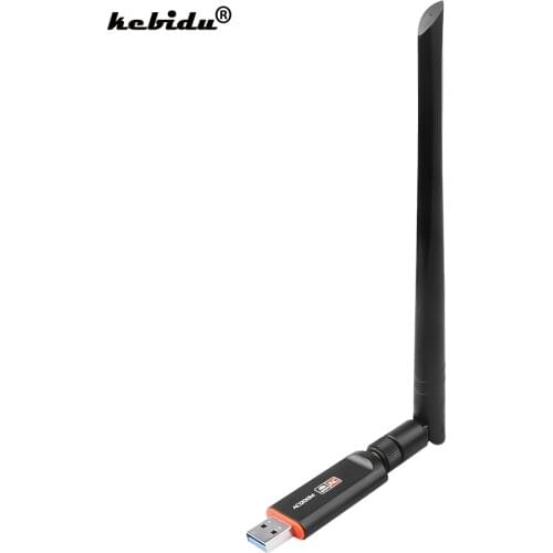 Kebidu 1200Mbps Dual Band 2.4G & 5G NetWork Card USB3.0 Wireless Wifi Adapter with Antenna 802.11ac Standard For Laptop Desktop