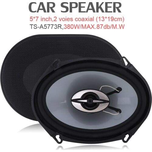 5*7 Inch 380W Car HiFi Coaxial Speaker Vehicle Door Auto Audio Music Stereo Full Range Frequency Speakers for Cars Vhiecle Auto