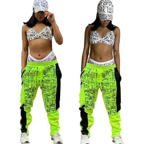 Summer New Style Womens Casual Pants with Personalized Printing Text