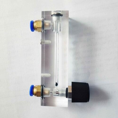 LZM-4T panel type acrylic flowmeter(flow meter) with adjust valve bass fitting Female ¢6 quick plug connection