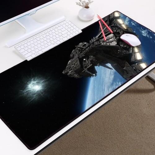 Mairuige 400x900MM Big Table Mats Stargate Earth SG1 Series Space Battleship Pc Table Mousepad Mat for Optical/Trackball Mouse