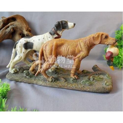 Resin figure model toy Hound model, dog, puppy, fox terrier, beagle, model decoration, large dog decoration