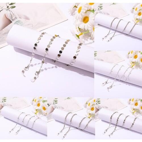 Fashion Pearl Glasses Chain Women Men Eyeglass Cord Sunglasses Cord Retainer Holder Eyewear Lanyard Non-Slip Neck Strap Rope