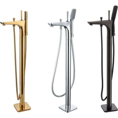 Fashion Luxury Brass Bathtub shower faucet Floor standing 2 functions bathtub faucet Top Quality Copper cold hot Bathtub faucet
