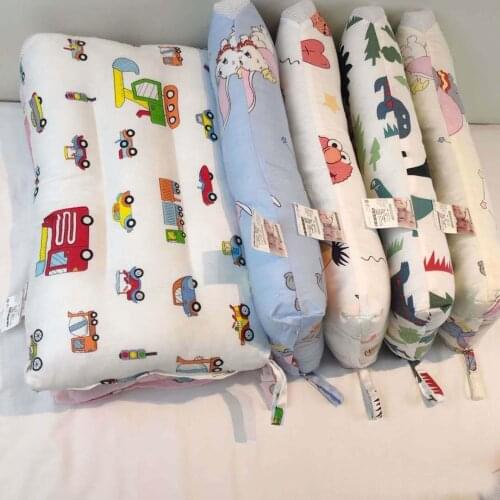 Cartoon Cotton Kids Pillow Soft Washable Baby Sleeping Head Cushion Rectangle napPillow Portable Headrest