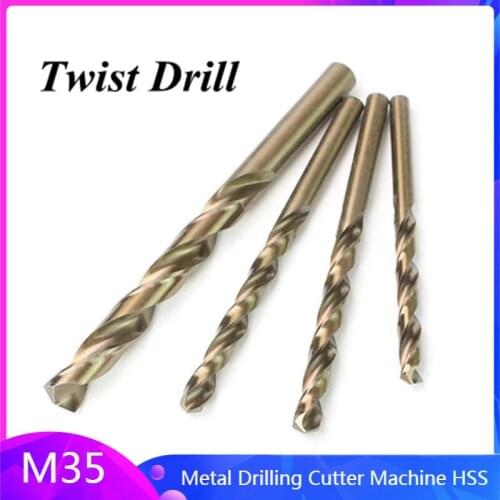 Cobalt High Speed Steel Twist Drill Bit Set M35 Stainless Steel Tool Accessories for Metal Drilling Cutter Machine HSS