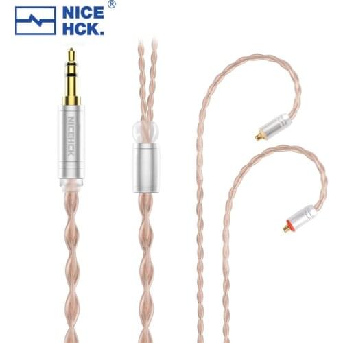 NiceHCK H4-2 5N OCC+Silver Plated OCC Mixed Replace Earphone Cable 3.5/2.5/4.4mm MMCX/2Pin/QDC Pin For Lofty Topguy BL-03 BL-05