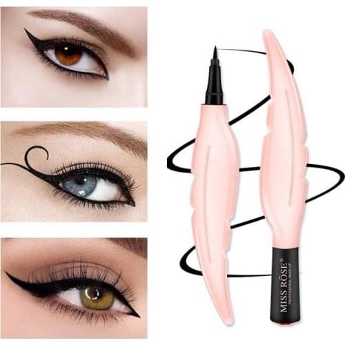 Feather Eyeliner Waterproof Black Liquid Eyeliner Pencil Long Lasting Women Natural Eye Liner Pen Cosmetic Makeup Tool