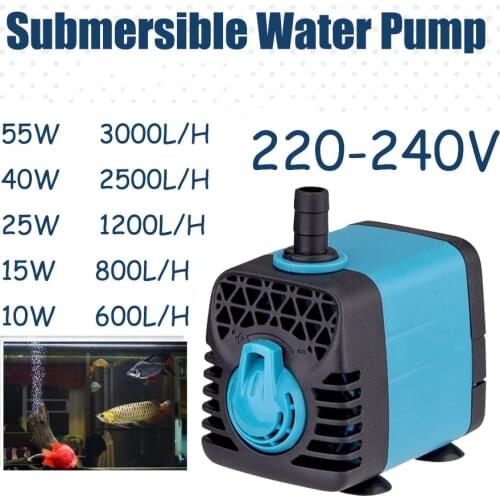 New Aquarium Ultra-silence Submersible Water Pump Waterproof IP68 Filter Water Pump for Fish Tank Pond Submersible Fountain Pump
