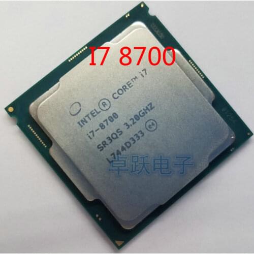 Intel Core 8 series Processor I7 8700 I7-8700 processor CPU LGA 1151-land FC-LGA 14 nanometers Six Core cpu free shipping