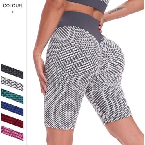 New Fitness Women Yoga Shorts Push Up Gym High Waist Workout Short Leggings Print High Waist Short Pants Breathable Sport Shorts
