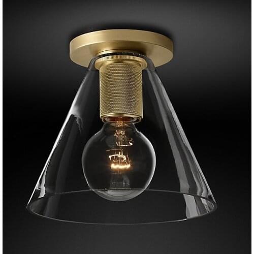 Nordic Postmodern Simple Copper Roof Lighting Studio Bedroom Corridor Point Balcony Individual Small Roof Lighting