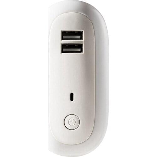 Led Night Light With Dual Usb Port Socket Remote Control 10 Speed Dimming Bedroom Reading Night Lamp US Plug