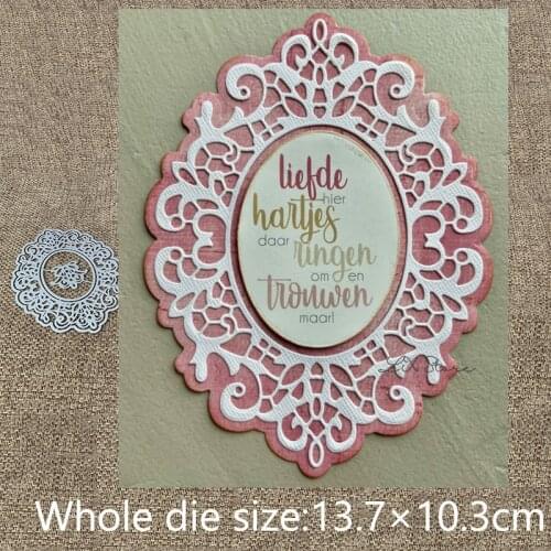 XLDesign Craft Metal Cutting Die stencil mold 4pcs oval frame decoration scrapbook Album Paper Card Craft Embossing die cuts