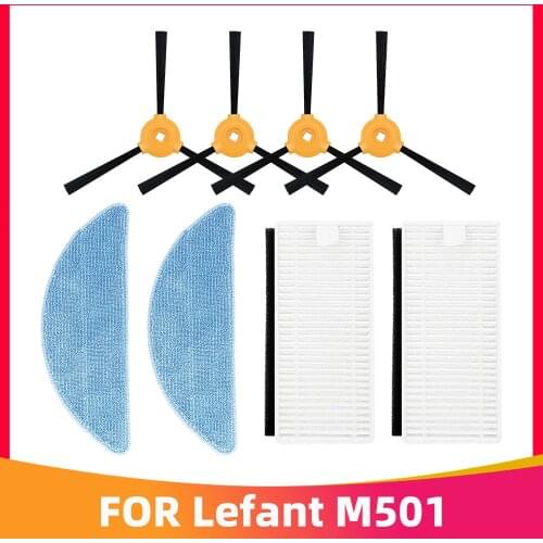 Replacement Parts for Lefant M200/M201/M501-A/M571/T700 Robot Vacuum Cleaner Heap Filter Spin Side Brush Spare Packs