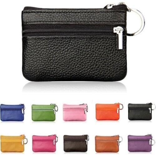 2019 Brand Fashion Women Vintage Faux Leather Coin Purse Lady Short Small Coin Purse Soft Wallet Clutch Two Zipper Bag #C