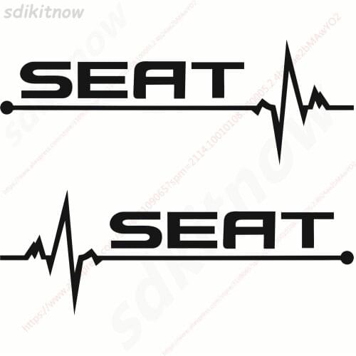 1pair Heart Car Sports Decal Sticker Styling Windows Door Decoration For Spain Seat Leon Ibiza Altea Cordoba Toledo Accessories