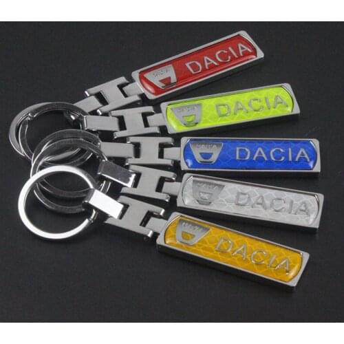1pcs Car Keychain Key Ring Holder Decoration for Dacia Duster Logan Sandero Stepway Lodgy Mcv 2 Dokker Chain Ring Car Styling