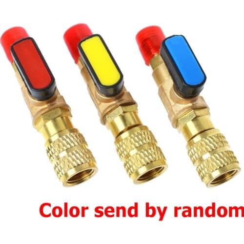 1pc R410A Refrigerant Valve AC Charging Hoses Brass Straight Ball Valves for Refrigeration Manifold Gauges Mayitr