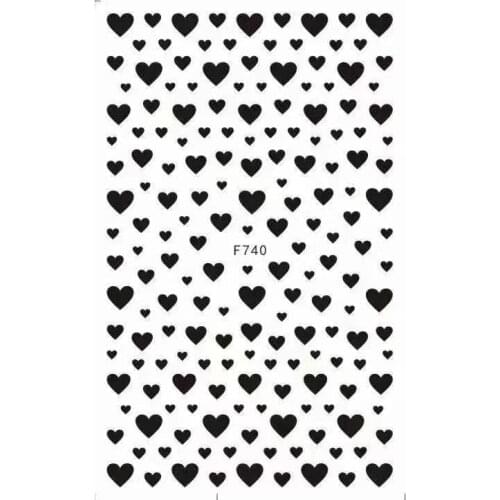 10-12PCS Love Star Nail Sticker Rose Flower Leaf Nail Art Decoration Supplies Butterfly Alphanumeric Nail Art Decal F750