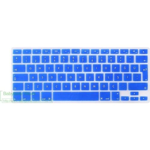 10PCS/lot Turkish Keyboard Protector for Macbook Air Pro Retina 13 15 17 Laptop Skin Covers for Mac book 13 15 EU Euro