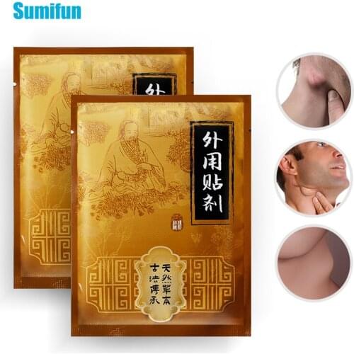 6Pcs Thyroid Gland Lymph Nodes Patch Breast Lymphatic Drainage Plaster Effective Anti-Swelling Neck Lymphatic Detox Patch C1994