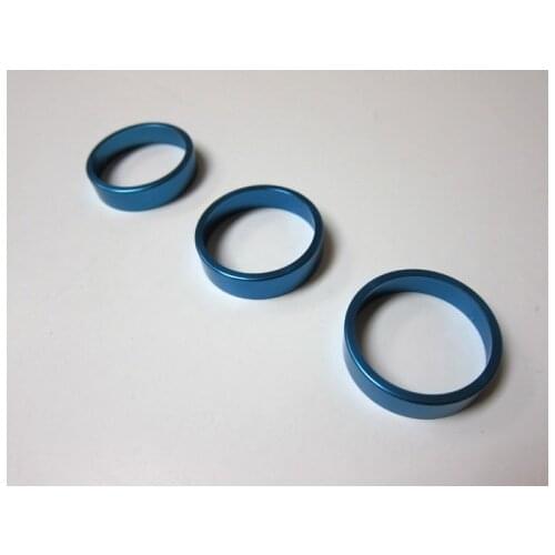Aluminium Bezel For Climatronic Dial - Set of 3 Rings Ocean Blue - for VW Golf Jetta MK5 , Passat B6 EOS New Scirocco Tiguan