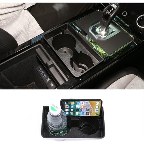 ABS Car Central Control Water Cup Holder Storage Box Container Tray For Range Rover Evoque L551 2019-2020 Interior Accessories