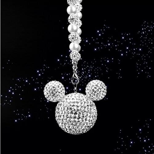 Car Crystal Hanging Pendant Rear View Mirror Interior Decoration For Mini R55 F54 F55 F60 Countryman Clubmam Paceman Universal